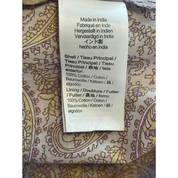 NWT J Crew Dress Cotton Voile Midi Dress Size 4 Purple Paisley Tie Waist Spring - Picture 8 of 8